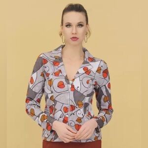 NWT: Dolcezza Zip Blazer “Albero Della Vita” Size small